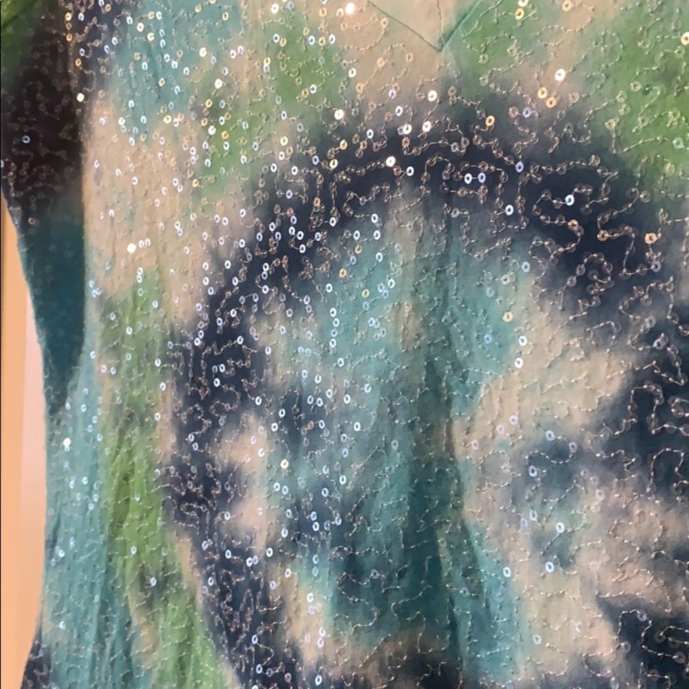 Express hand dyed beaded tee
